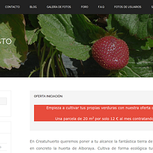 Web www.creatuhuerto.es, desarrollada con Joomla. Web Development project by Xavi Hernández - 02.14.2017