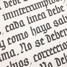 Gótica textura de Rudolf Koch. Calligraph project by Kiko Garcia - 04.14.2017