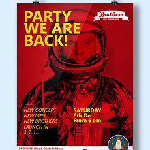 BROTHERS | Food, Drinks & Music. Art Direction, and Graphic Design project by Fran Sánchez - 12.02.2014