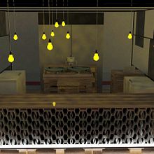 DISEÑO DE STAND PARA  HACER PAELLAS . Design de interiores projeto de Alberto Rodriguez - 15.10.2016