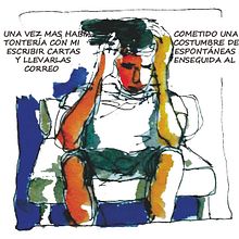 Mi Proyecto del curso: Narrar en viñetas con un boli, TITULO: LA CARTA. Comic project by pedro abad - 09.01.2019
