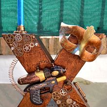 Creación de letra en corpóreo  de estilo Steampunk. Arts, Crafts, T, and pograph project by Ángela Gutiérrez García - 04.27.2017