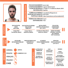CV. Projekt z dziedziny Design i  Reklama użytkownika Iván Sánchez Cordones - 27.04.2017