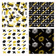 Simply yellow and black Collection. Pattern Design, and Traditional illustration project by Alicia - 04.27.2017