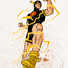 Flash (Frank Miller style). Comic, and Traditional illustration project by KIKE J. DÍAZ - 04.29.2017