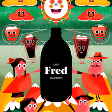 FRED & FRIENDS. Character Design, and Traditional illustration project by Jhonny Núñez - 05.01.2017
