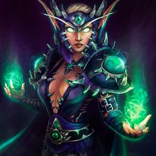 Nefertiris (Warcraft) . Ilustrație tradițională de Rocío Rodríguez - 05.03.2017