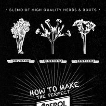 Infografía de Aperol. Fine Arts, Collage, Art Direction, Design, Graphic Design, Traditional illustration, Infographics, Advertising, and Photo Retouching project by Ana García Ordóñez - 05.05.2017
