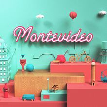 Montevideo: Dirección de Arte con Cinema 4D. Un progetto di 3D e Direzione artistica di Nicolás López - 18.04.2019