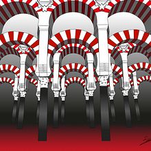 Mezquita de Córdoba. Traditional illustration, and Vector Illustration project by Luis Povedano Ruiz - 05.07.2017