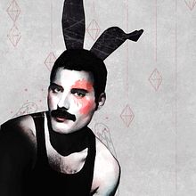 Ilustración de Freddie Mercury. Ilustração tradicional projeto de Miriam Blackbird - 08.05.2017