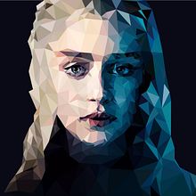 Ilustración de Daenerys estilo Lowpoly Ein Projekt aus dem Bereich Vektorillustration von Daniel Cupil Alvarez - 09.06.2015