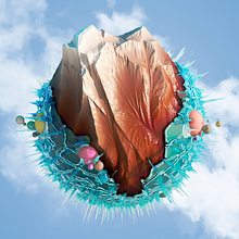 PLANET1. 3D, Design, Graphic Design, Traditional illustration, Motion Graphics, and Photo Retouching project by GOEK. - 05.09.2017