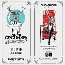 Carta Cócteles para Quiéreteme. Br, ing, Identit, Design, and Graphic Design project by Alexandre Escalona Rocha - 05.11.2017