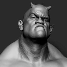 Demon head,modelado en Zbrush.. Un progetto di 3D di Rafa Zabala - 13.05.2017