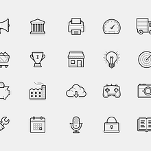 Free Dotted Icons. Een project van Grafisch ontwerp van Alexander Khristoforov - 14.05.2017