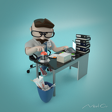 Ayuda a digerir. Un progetto di 3D e Direzione artistica di Néstor Ortiz - 05.02.2017
