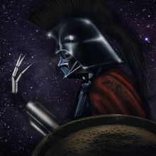 Vader Cylon Espartano. Un proyecto de Cine, Collage, Diseño, Diseño de personajes, Diseño de vestuario e Ilustración tradicional de Pilar L Torregrosa Muñoz - 16.05.2017