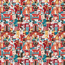 SAN FERMÍN 2017 - Cartel finalista Itaroa. Un proyecto de Diseño, Pattern Design, Diseño de personajes, Diseño gráfico, Ilustración tradicional e Ilustración vectorial de Concepción Domingo Ragel - 17.05.2017