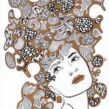 Bubble Girl: Gold. Un proyecto de Bellas Artes e Ilustración tradicional de María Delgado Prieto - 20.05.2015