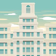 Edificio Telefónica. Un progetto di Architettura, Graphic design, Illustrazione tradizionale e Illustrazione vettoriale di Juan Sierra - 18.05.2017