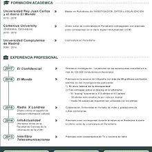 CV Visualizado. Un progetto di Design dell’informazione di Ana Sánchez Martínez - 18.04.2017