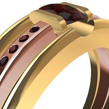Bicolor ring with gems. Un proyecto de Diseño de jo y as de Santi Casanova González - 22.05.2017