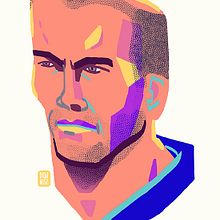 Leyendas del fútbol. Traditional illustration project by Dani Maiz - 05.24.2017