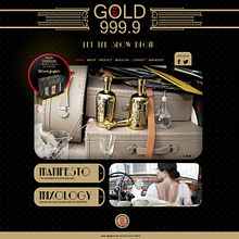 Piezas Off/On para la marca de ginebra premiun 'Gin Gold 999.9'. Un proyecto de Dirección de arte, Diseño gráfico y Diseño Web de Beatriz Roberto - 25.05.2017