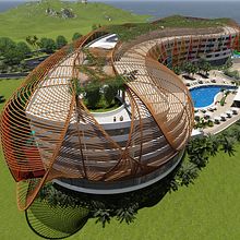 Diseño Arquitectónico y Paramétrico - Hotel Winds 5 Estrellas. 3D, Architecture, L, and scape Architecture project by Oliver Barrios - 05.28.2017