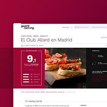 Gastroranking. Art Direction, Web Design, and UX / UI project by Jimena Catalina Gayo - 04.01.2016