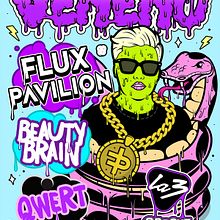 Veneno Party | La3 Valencia. Een project van  Ontwerp, Evenementen, Traditionele illustratie y Vectorillustratie van Andrés Sierra Dreu - 29.05.2017