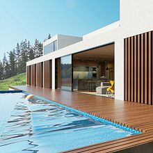 Vivienda unifamiliar con piscina. Un proyecto de Infografía, Arquitectura y Diseño de interiores de lubg - 30.05.2017