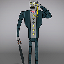 British Gentlebot. Un proyecto de Ilustración tradicional e Ilustración vectorial de Daniel Diaz Estrada - 29.05.2017