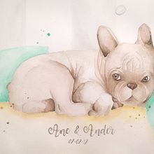 Proyecto curso: Técnicas modernas de acuarela. Pintura de huellas con mascota. Artes plásticas projeto de Lola Kabuki - 11.07.2017