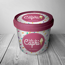 Logo Heladeria Isla de Capri. Graphic Design project by Melanie Mercer - 05.20.2017