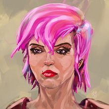 Dina Punk. Character Design, Traditional illustration, and Comic project by Alfonso Miguel Sánchez Vicente - 11.02.2016