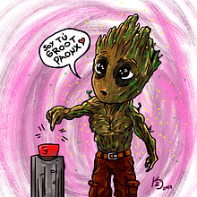 Yo  Soy Tu Groot Paonx. Un projet de Conception de personnages et Illustration traditionnelle de Kenneth Ghibran Ortega Zepeda - 20.05.2017