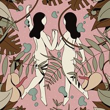 "Moon Safari" Ilustración inspirada en el disco “Moon Safari, 1998” del grupo francés Air.. Un progetto di Design, Graphic design, Illustrazione tradizionale e Illustrazione vettoriale di Hugo Giner - 02.06.2017