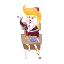 Trump. Traditional illustration project by Dani Maiz - 06.02.2017