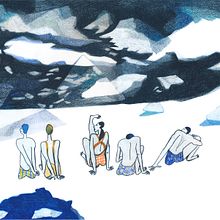 " Who is freezing here? Me neither ". Traditional illustration project by Àngela Piéret - 06.04.2016