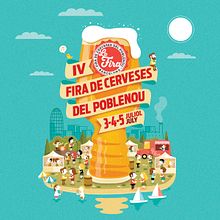 Festival de la Cerveza Artesanal de Barcelona 2015. Un progetto di Illustrazione tradizionale, Illustrazione vettoriale e Pubblicità di Alejandro Milà - 04.06.2017