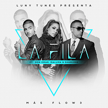 Cover : La Fila  ft. Don omar, Maluma & Sharlene. Design, Graphic Design, Lettering, and Photo Retouching project by Gustavo Chourio - 06.06.2017