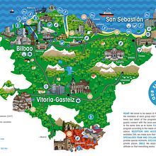 Serie de Ilustraciones para mapa . Traditional illustration, and Vector Illustration project by Nerea Guinea Eguiguren - 06.06.2017