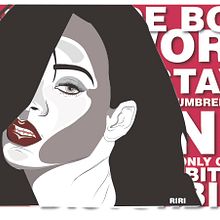 Proyecto Personal( Intervencíon) RIRI SONG Técnica: Ilustrator vector Diseño Gráfico Ein Projekt aus dem Bereich Design und Vektorillustration von Paola Cordoba - 08.06.2017