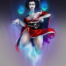 Ghost Geisha. Projekt z dziedziny Trad, c i jna ilustracja użytkownika Cristina Serrano Alcalá - 09.06.2017