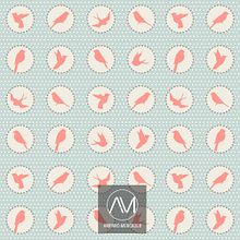 Estampado "Birds". Design, Pattern Design, and Graphic Design project by Amparo Mercader - 06.11.2017