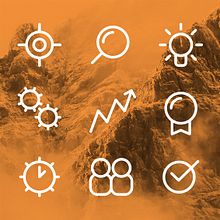 Concept & Product Icons. Design, Graphic Design, and Vector Illustration project by Andreu Martorell - 06.11.2017