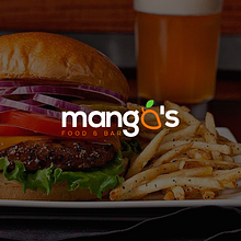 Logo : mango´s  - food & bar ( Propuestas ). Design, Graphic Design, Traditional illustration, Advertising, and Photo Retouching project by Gustavo Chourio - 06.12.2017