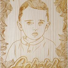 Retrato sobre madera. Een project van Traditionele illustratie van Jose Martínez - 13.06.2017